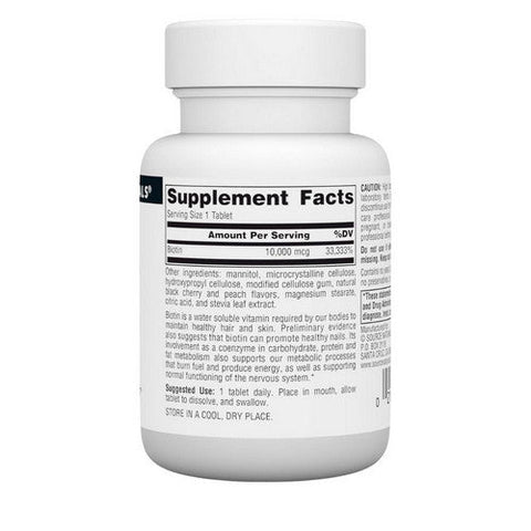 Source Naturals, Biotin, 10 000 mg, 60 Tabs Source Naturals