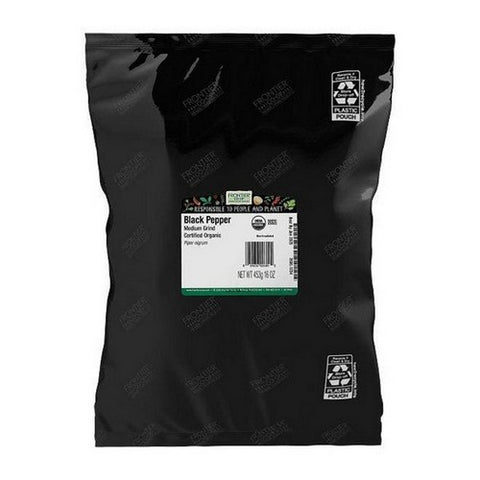 Frontier Coop, Organic Medium Grind Black Pepper, 16 Oz