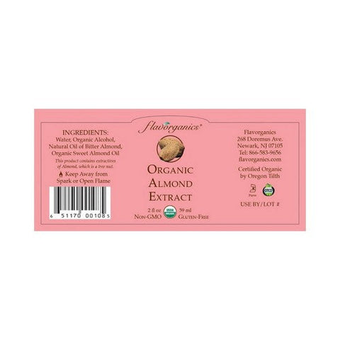 Flavorganics, Organic Almond Extract, 2 Oz Flavorganics