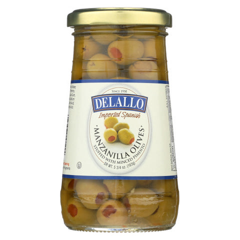 Delallo, Stuffed Manzanilla Olives, 5.75 Oz
