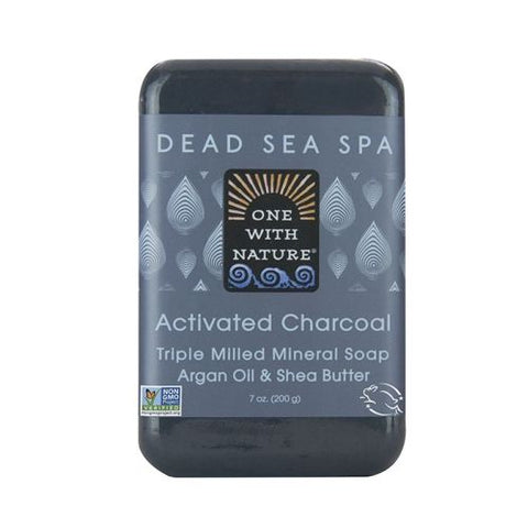 One with Nature, Dead Sea Mineral Bar Soap Activated Charcoal, Activated Charcoal 7 Oz
