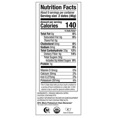 Natural Delights, Pitted Medjool Dates, 12 Oz(Case Of 12)