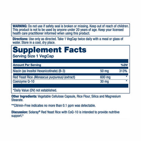 Solaray, Red Yeast Rice CoQ-10, 90 Veg Caps