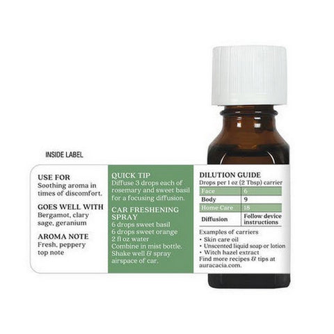 Aura Cacia, Essential Oil Basil, (ocimum basilcum) 0.5 Fl Oz