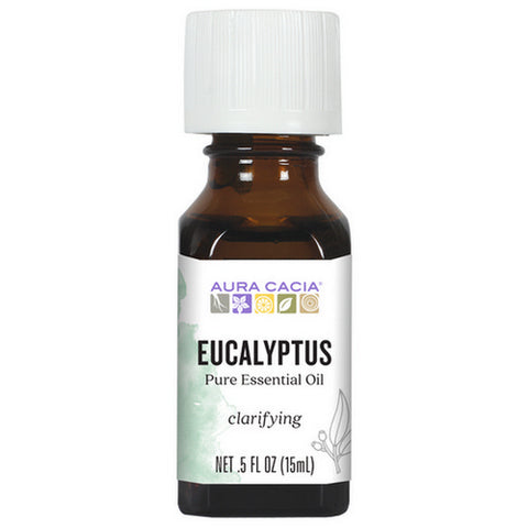 Aura Cacia, 100% Pure Essential Oil Eucalyptus, (e. globulus) 0.5 Fl Oz