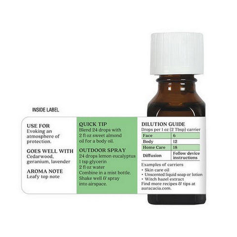 Aura Cacia, Essential Oil Eucalyptus, Lemon, ( citriodora) 0.5 Fl Oz