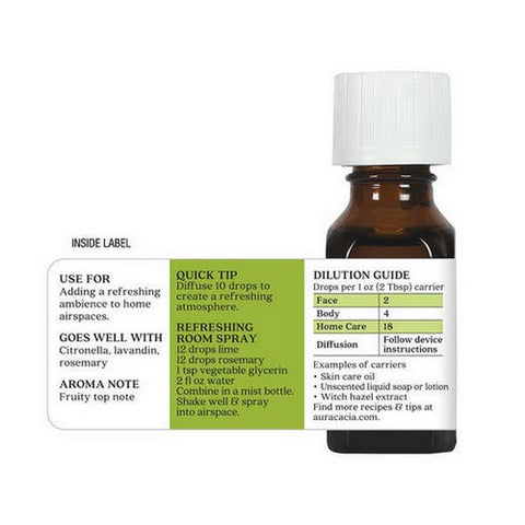 Aura Cacia, Essential Oil Lime, (citrus aurantifolia) 0.5 Fl Oz