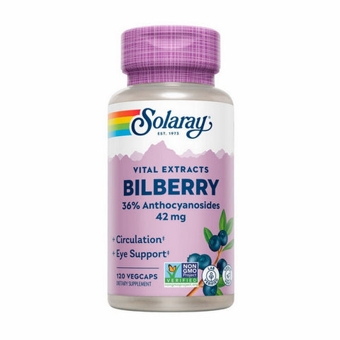 Solaray, Bilberry Berry Extract, 42 mg, 120 Veg Caps