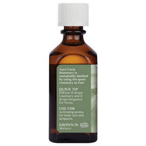 Aura Cacia, Pure Essential Oil Rosemary, (rosemarinus officinalis) 2 Fl Oz