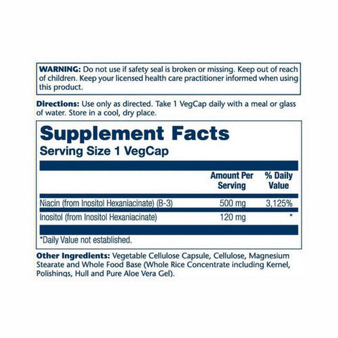 Solaray, Niacin No Flush, 500 Mg, 100 Veg Caps Solaray
