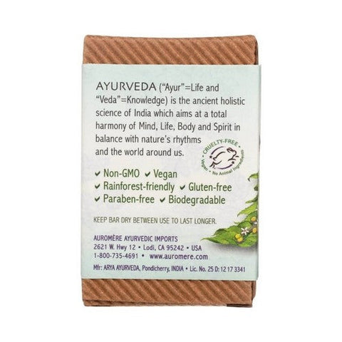 Auromere, Ayurvedic Soap, Tulsi-Neem 2.75 Oz Auromere