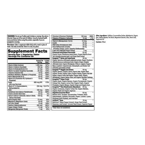 Kal, Enhanced Energy Whole Food Multivitamin Iron Free, 90 Tabs Kal