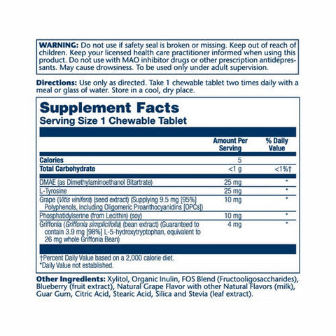 Solaray, Kids Focus Chewables Natural Grape, 60 Count Solaray