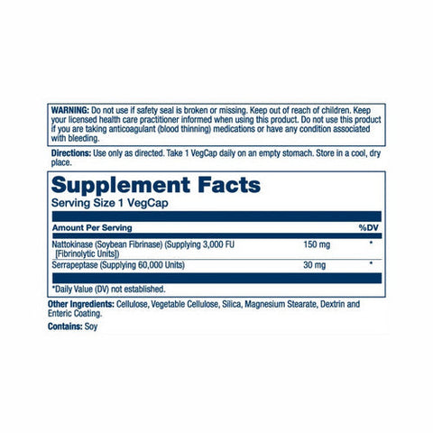 Solaray, Nattokinase Serrapeptase, 30  Count Solaray