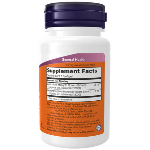 Now Foods, Lutein & Zeaxanthin, 60 Softgels