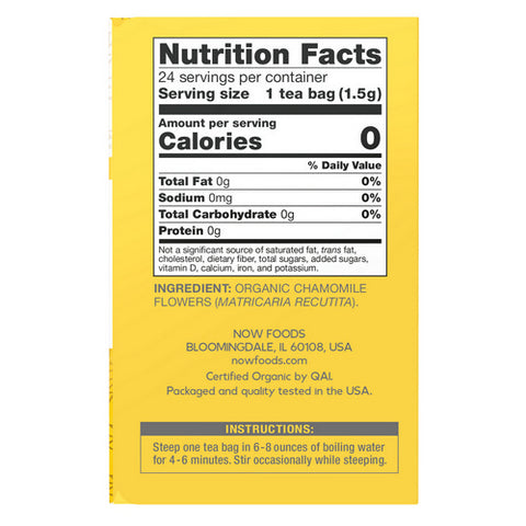 Now Foods, Comfy Chamomile Tea Organic, 24 Bags
