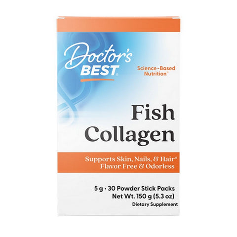 Doctors Best, Fish Collagen With Naticol, 5 g, 30 Stick Packs