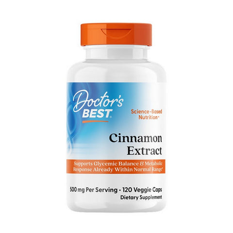 Doctors Best, Cinnamon Extract, 500 mg, 120 Veggie Caps