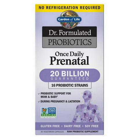 Garden of Life, Dr. Formulated Probiotics Once Daily Prenatal, 20 Billion, 30 Caps