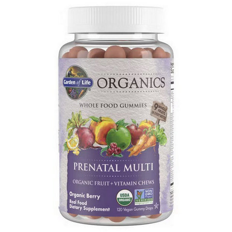 Garden of Life, Organics Prenatal Multi, Organic Berry 120 Chews