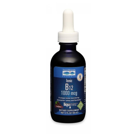 Trace Minerals, Liquid Ionic B12, 1,000 mcg, 2 Oz