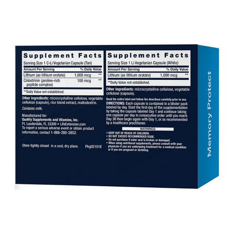 Life Extension, Memory Protect, 36 Veg Caps