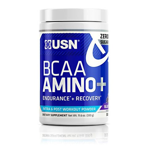 USN, Bcaa Aminos Plus, Blue Raspberry 30 Servings