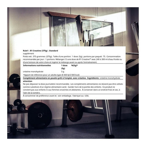 Rule 1, R1 Creatine, Unflavored 375 Grams