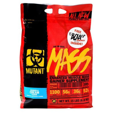 Mutant, Muscle Mass Gainer, Cookies lb 15 lbs