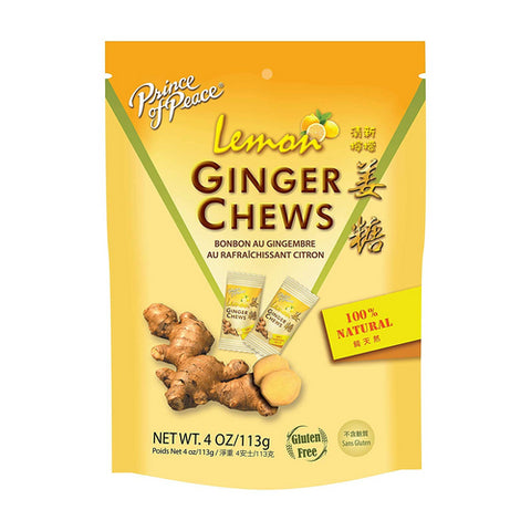 Prince Of Peace, Lemon Ginger Chews, Lemon 4 Oz