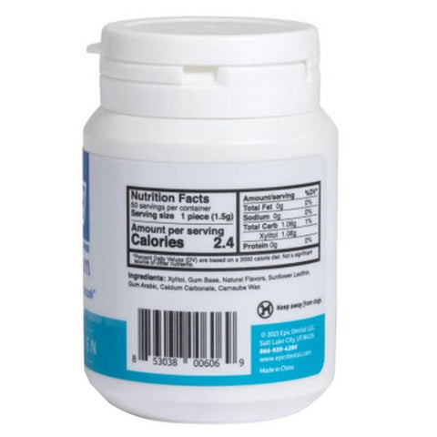 Epic Dental, Xylitol Sweetened Gum, Wintergreen 50 Count