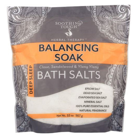 Soothing Touch, Herbal Therapy Epsom Bath Salts Balancing Soak, Balancing Soak 32 Oz