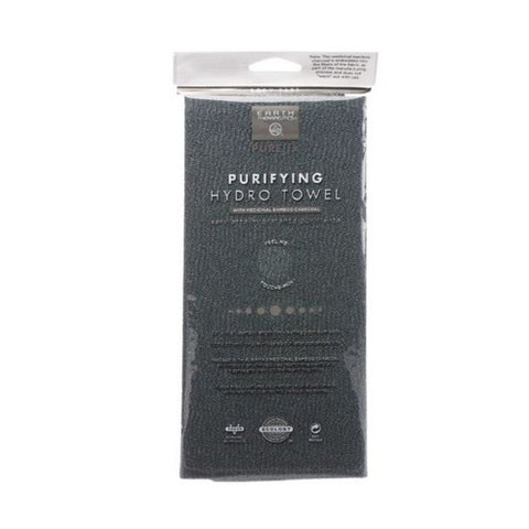 Earth Therapeutics, Pure Fx Puryifying Exfoliating Hydro Towel Black, 1 Each