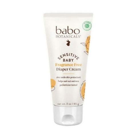 Babo Botanicals, Sensitive Baby Diaper Cream Fragrance Free, 3 Oz