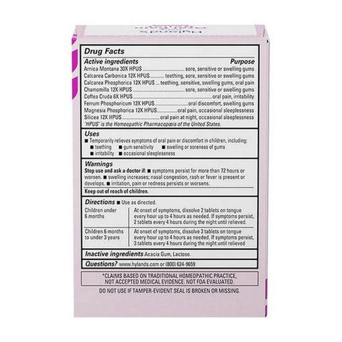 Hylands, Baby Oral Pain Relief Nighttime, 125 Tabs Hylands