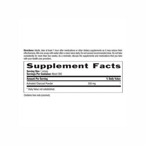 Country Life, Activated Charcoal Powder, 500 mg, 5 Oz