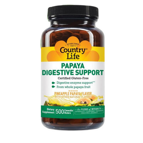 Country Life, Papaya Digestive Support, 500 Wafers