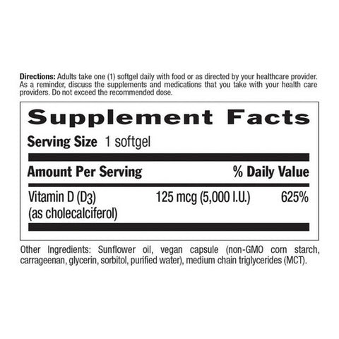 Country Life, Vegan D3, 5000 Iu, 30 Veg Softgels