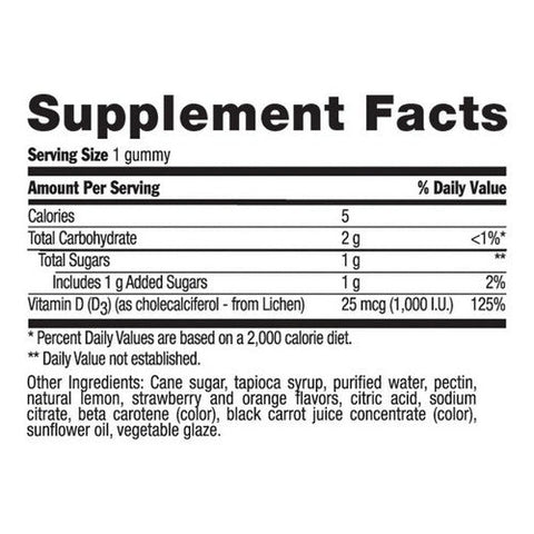 Country Life, Vegan D3 Gummies, 60 Count Country Life