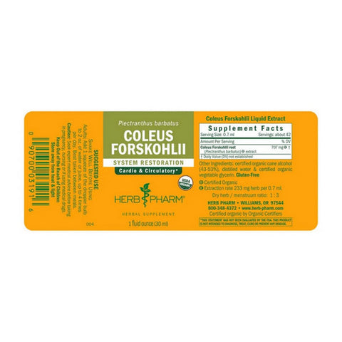 Herb Pharm, Coleus Forskohlii, 1 Oz