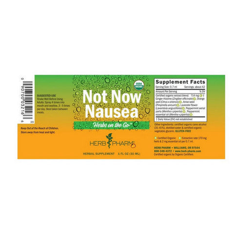 Herb Pharm, Herbs on The Go Not Now Nausea, 1 Oz Herb Pharm