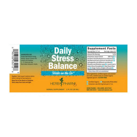 Herb Pharm, Herb on The Go Daily Stress Balance, 1 Oz Herb Pharm