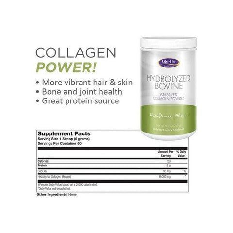 Life-Flo, Hydrolyzed Bovine Collagen Powder Unflavored, 12.7 Oz Life-Flo