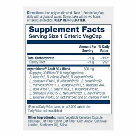 Solaray, Adult 50+ Formula 30 Billion, 30 Veg Caps