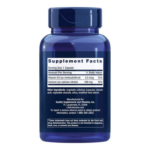 Life Extension, Calcium Citrate W/Vitamin D, 200 Veg Caps