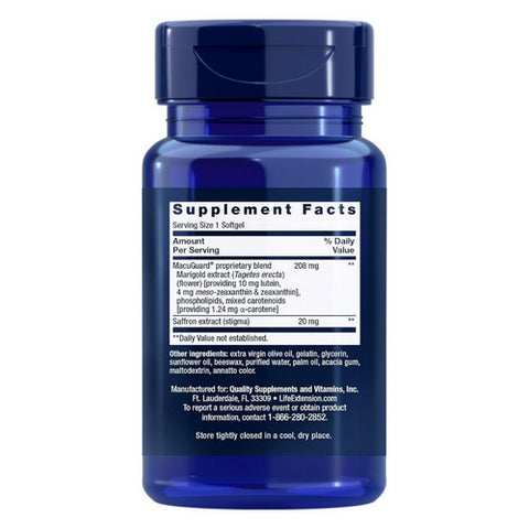 Life Extension, Macuguard Ocular Support With Saffron, 60 Softgels