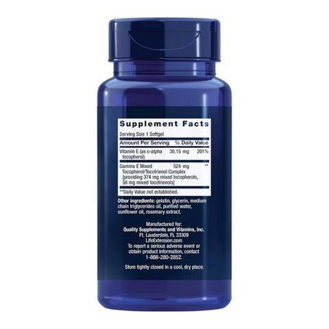 Life Extension, Gamma E Tocopherol/Tocotrienol, 60 Softgels