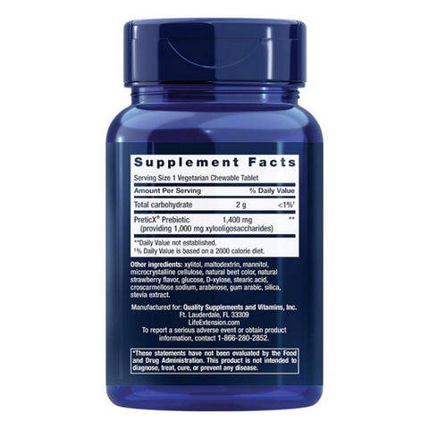 Life Extension, Florassist Prebiotic  Straberry, 60 Chewable Tabs