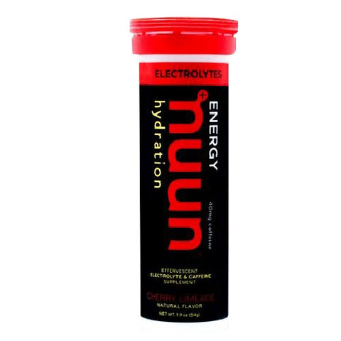 Nuun, Effervescent Electrolyte & Caffeine, Cherry Limeade 10 Tabs