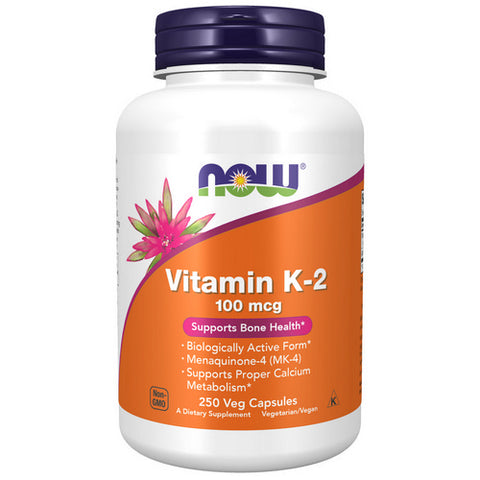 Now Foods, Vitamin K-2, 100 mcg, 250 Veg Caps